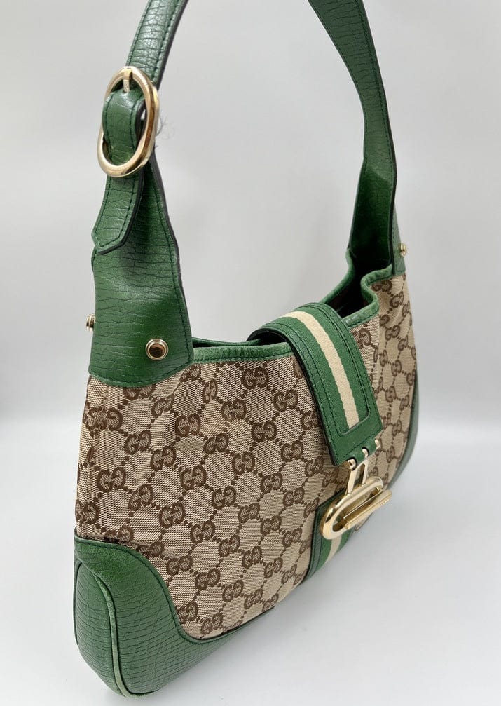Gucci Leather Canvas Shoulder Bag