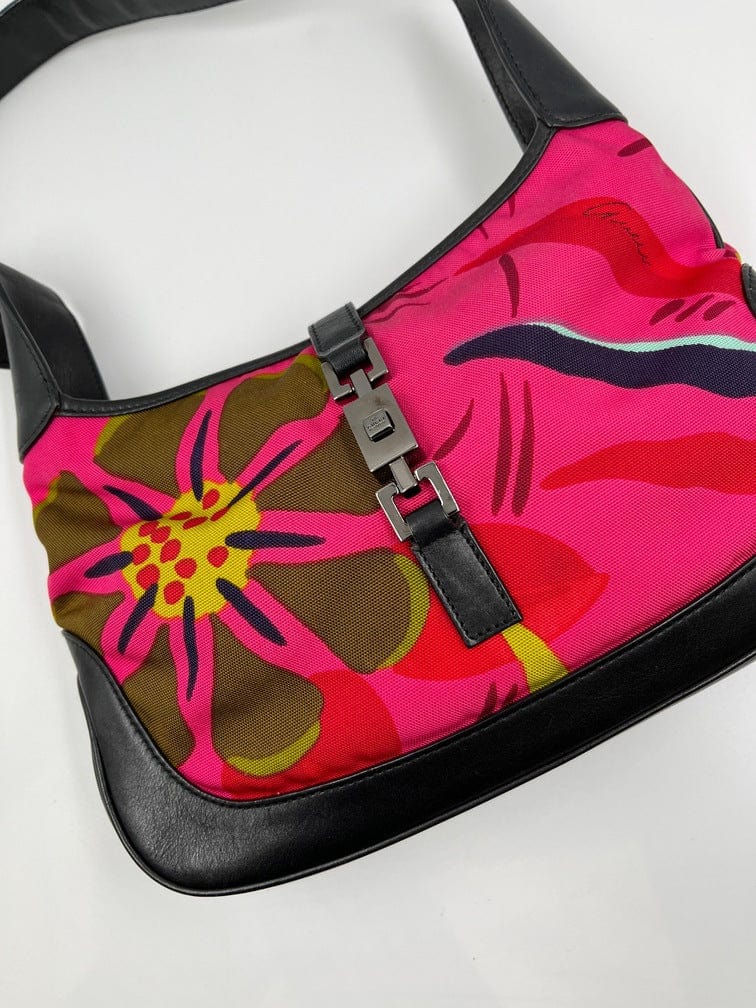 Gucci Lou Nylon Leather Mini Shoulder Bag