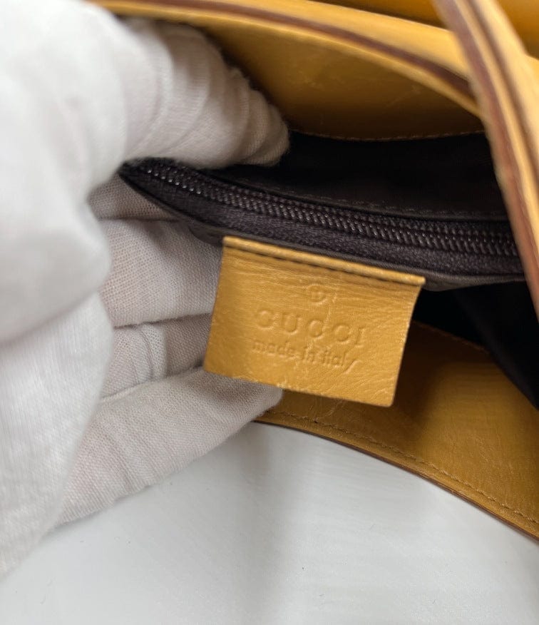 Gucci Nylon Leather Canvas Shoulder Bag