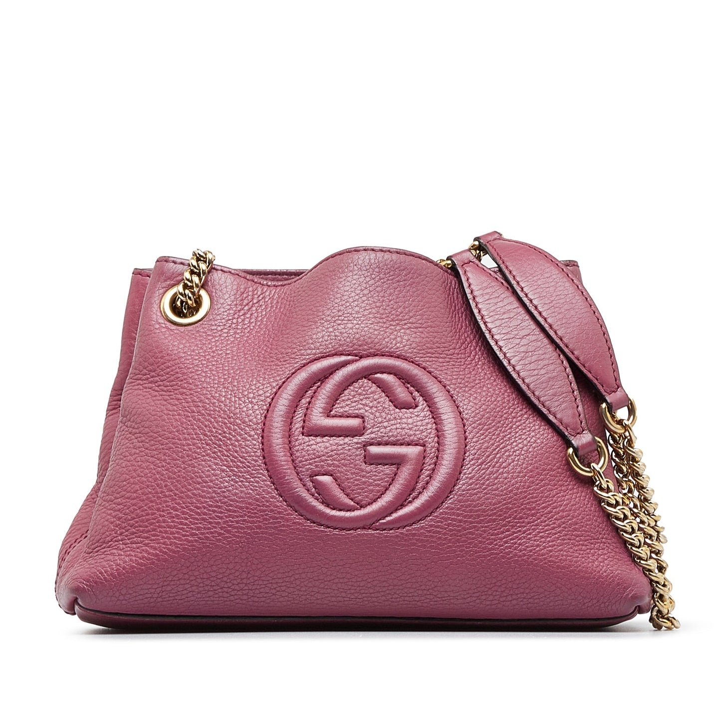 Gucci Soho Purple Leather Chain Tote Style 3