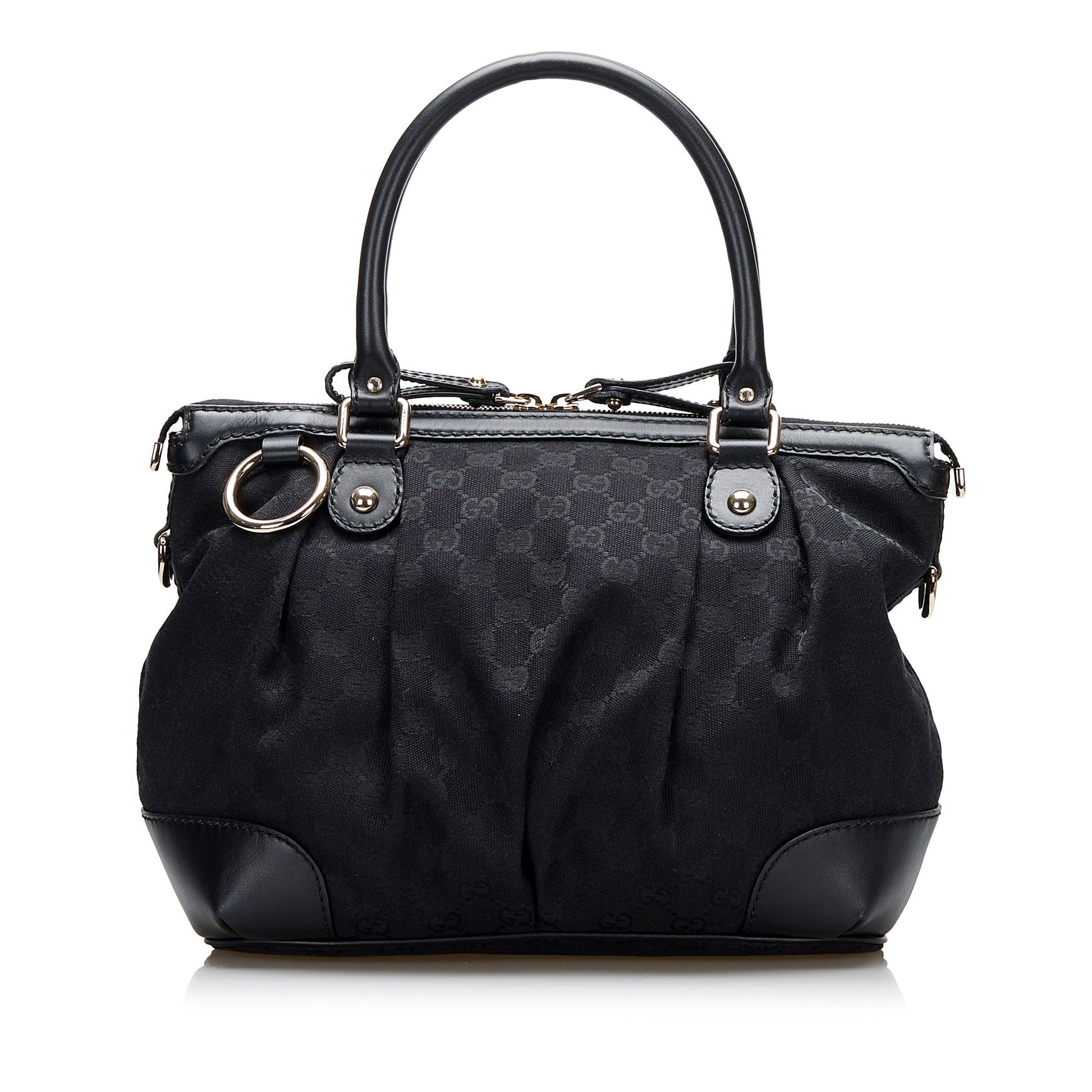 Gucci Leather Canvas Handbag