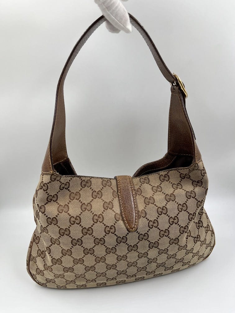 Gucci Leather Canvas Shoulder Bag