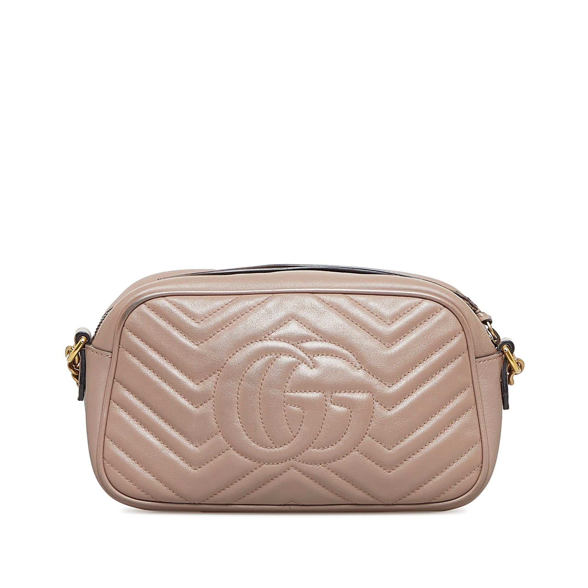Gucci GG Marmont Pink Quilted Chain Crossbody