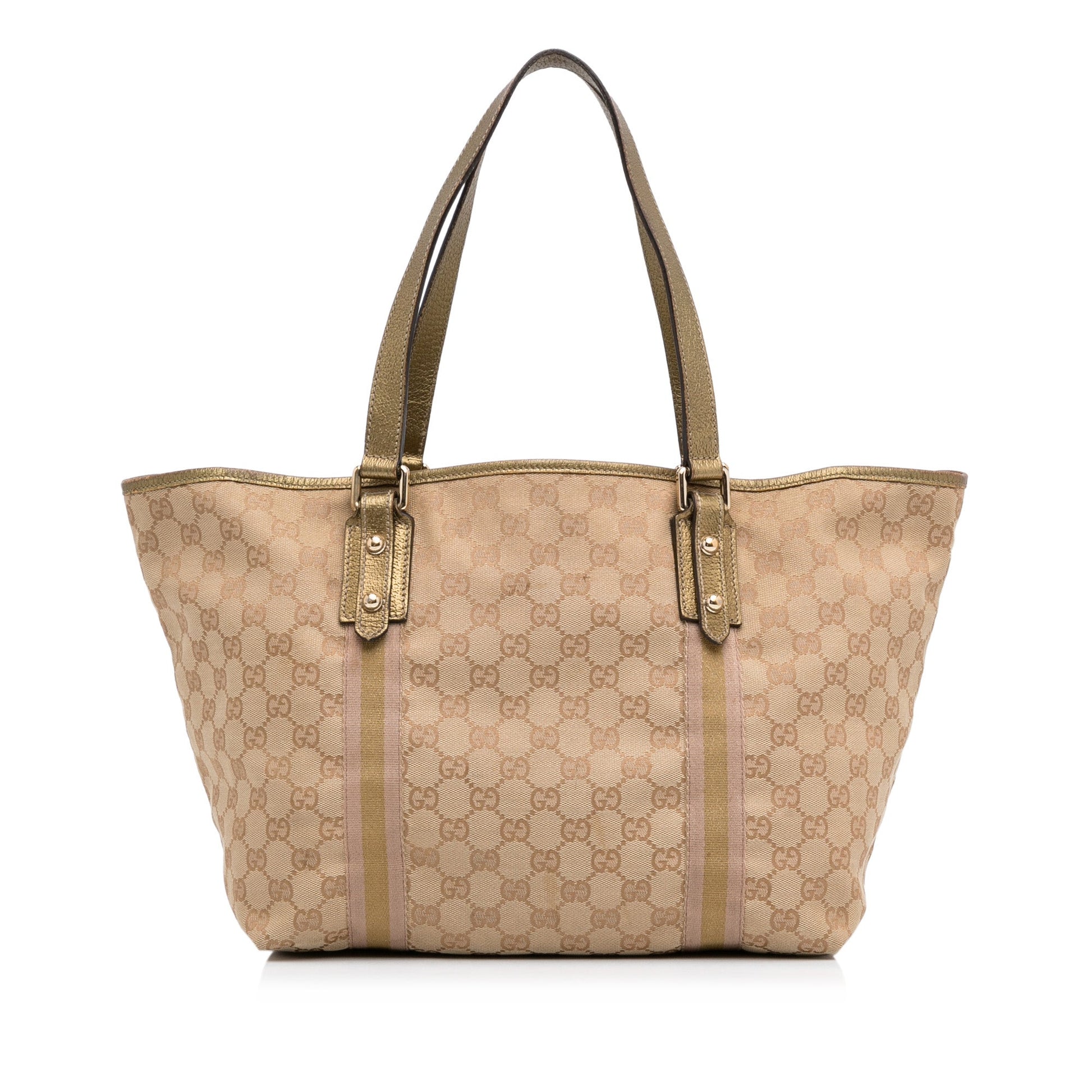 Gucci Leather Canvas Tote