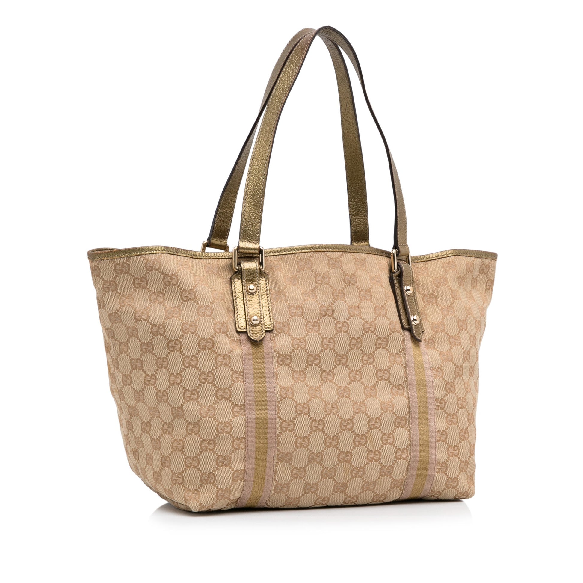 Gucci Leather Canvas Tote