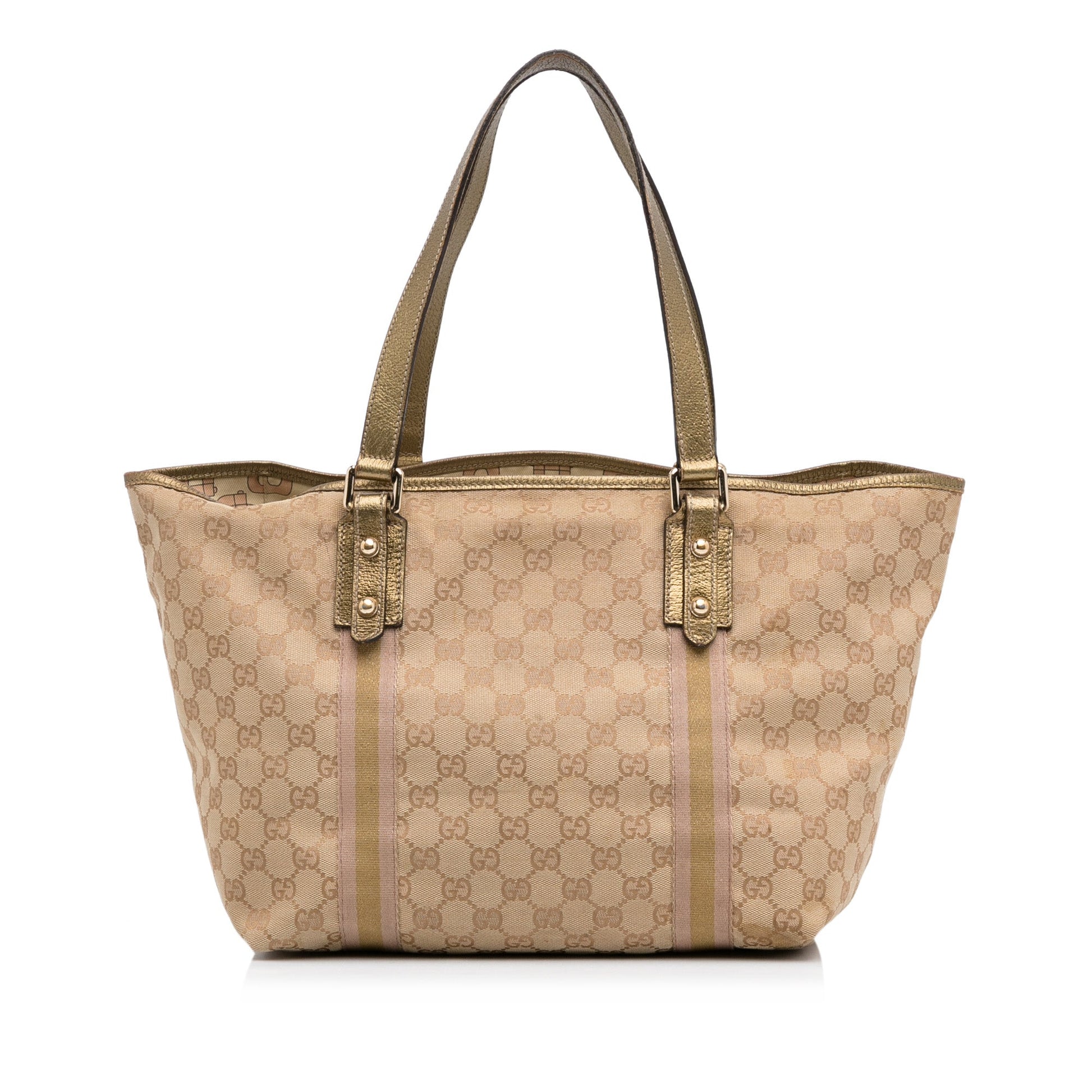 Gucci Leather Canvas Tote