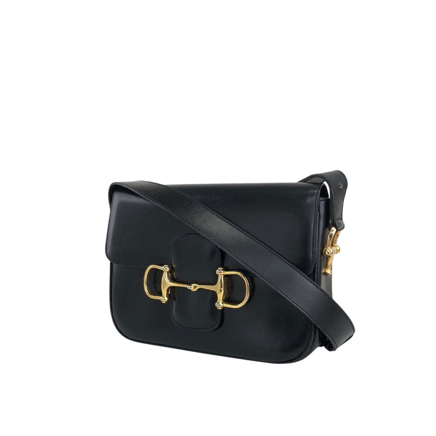 CELINE Horse Bit Shoulder bag Black dynnnp