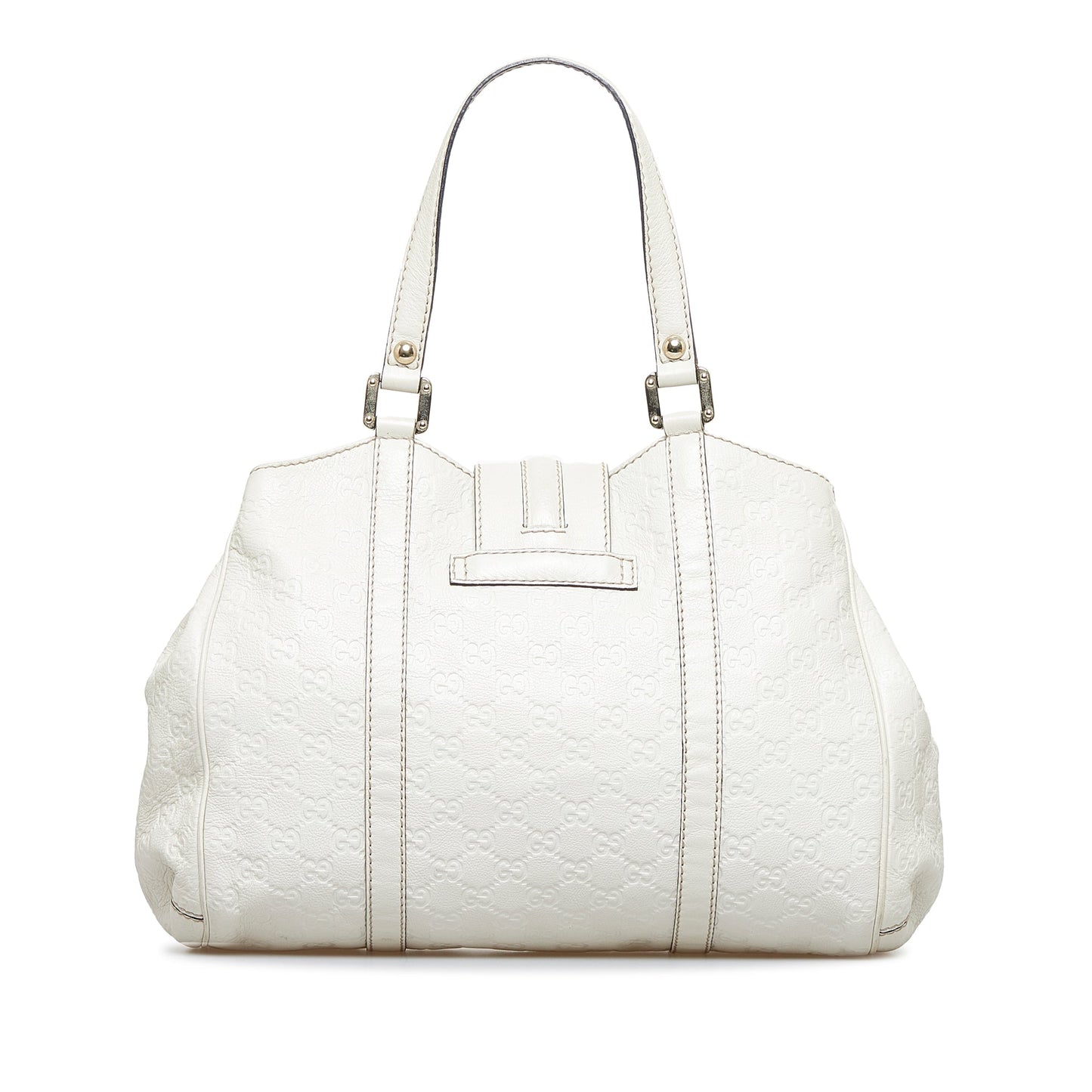 Gucci Guccissima White Leather Tote Style 4