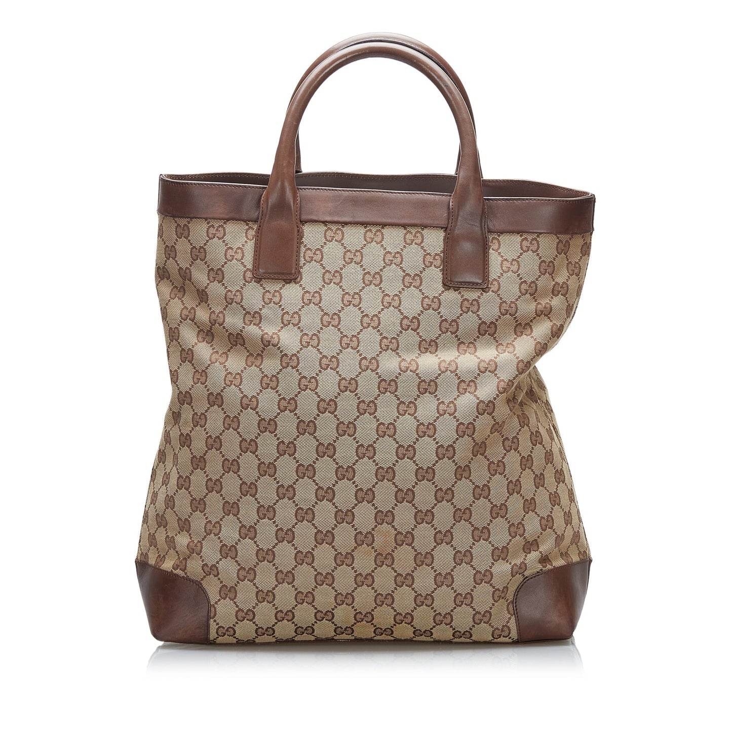 Gucci Leather Canvas Tote