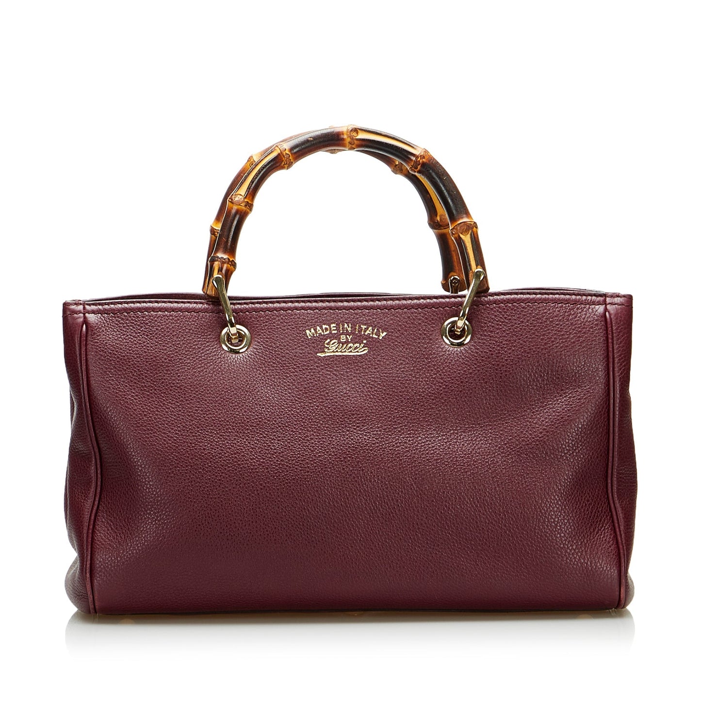 Gucci Bamboo Red Leather Tote Style 1