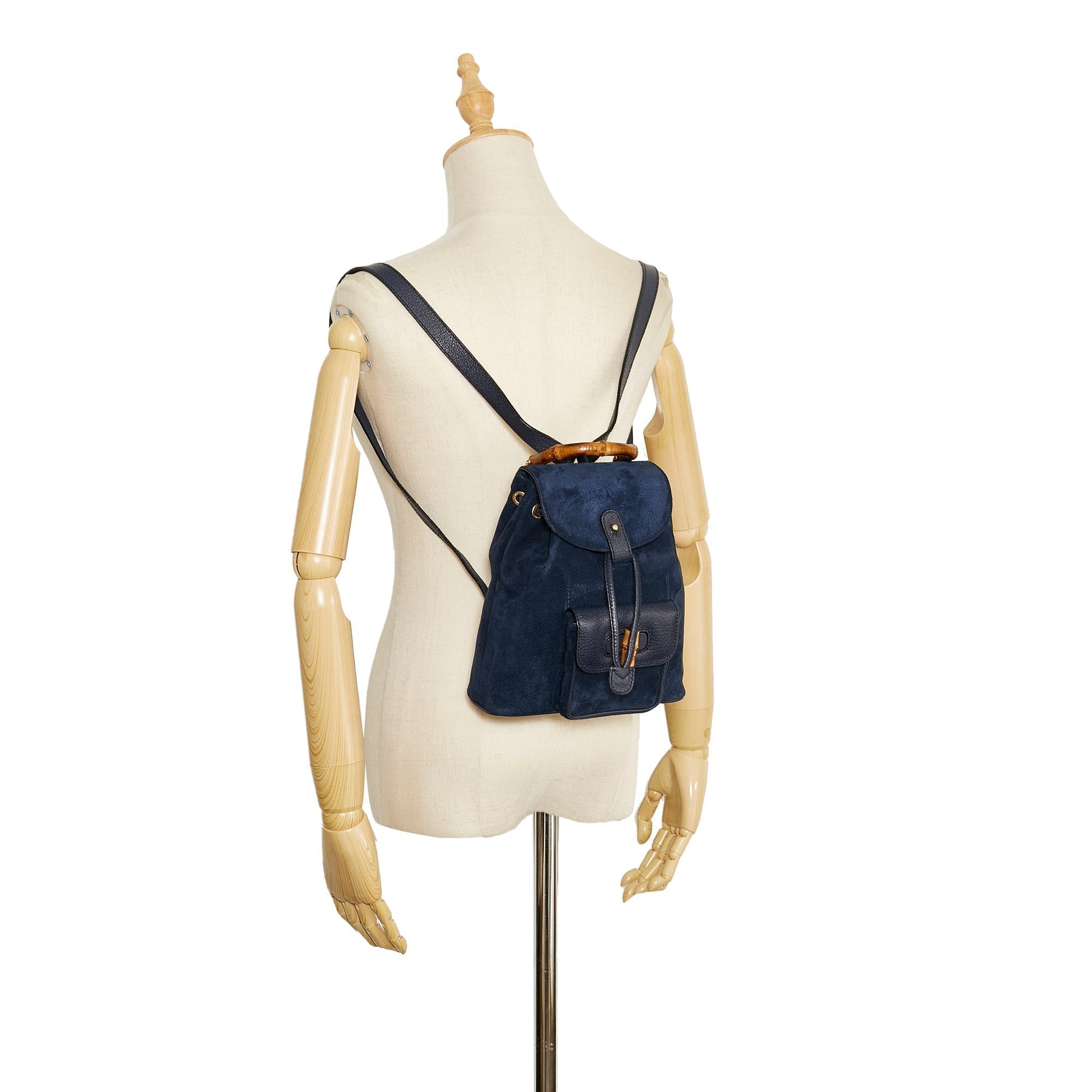 Gucci Bamboo Leather Suede Backpack