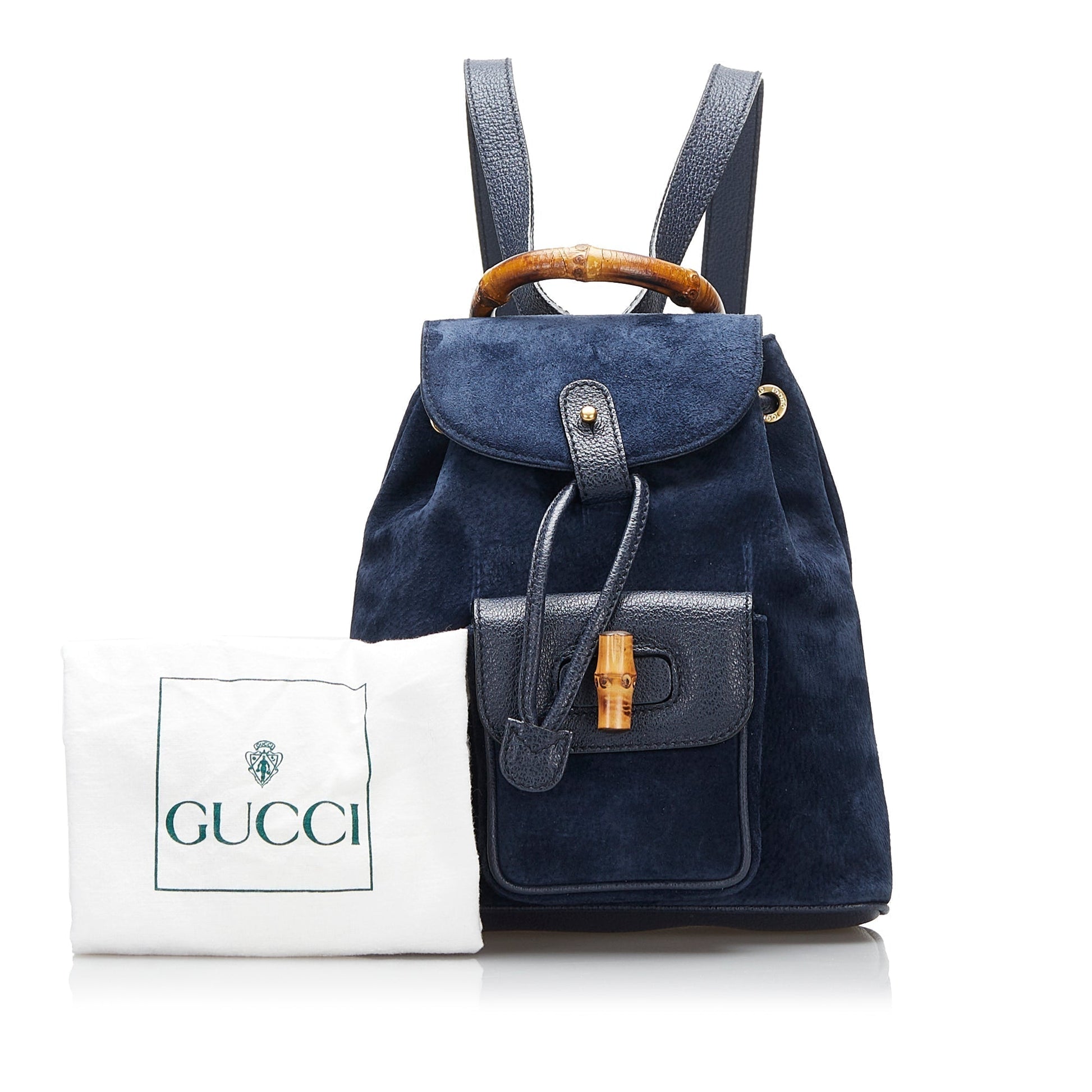Gucci Bamboo Leather Suede Backpack