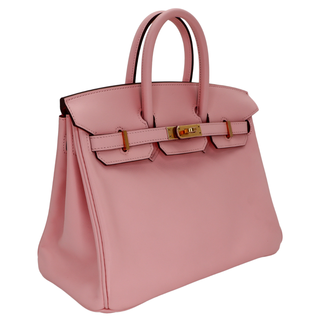Hermes25cm Birkin HSS Rose Sakura Swift Leather Rose Gold Hardware