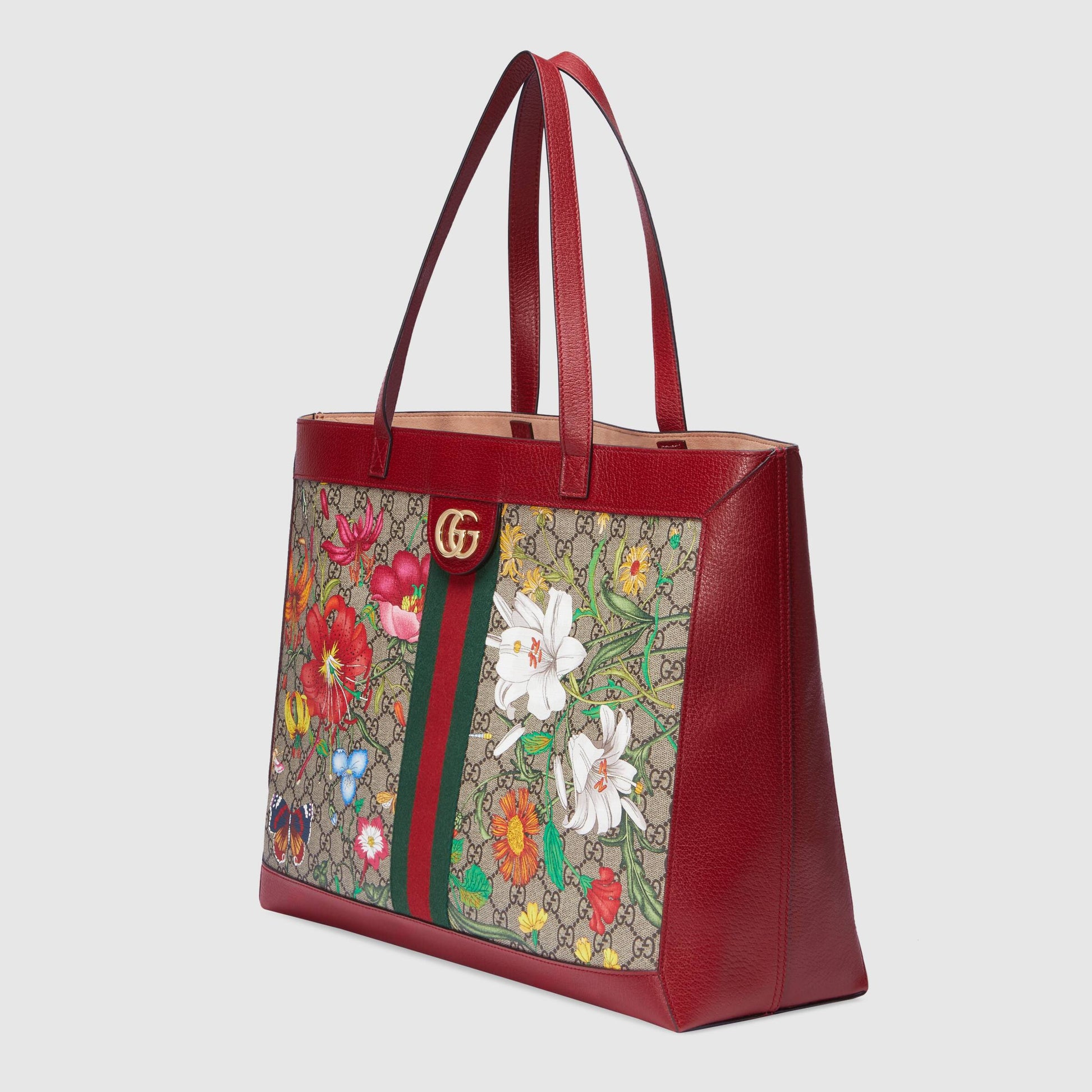 Gucci Monogram Leather Canvas Tote