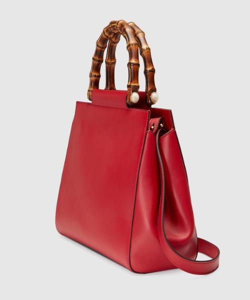 Gucci Monogram Leather Top Handle Crossbody