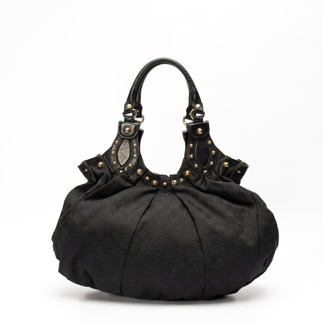 Gucci Leather Canvas Shoulder Bag