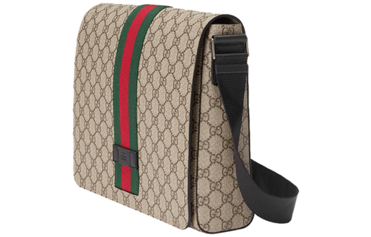 Gucci Leather Canvas Shoulder Bag