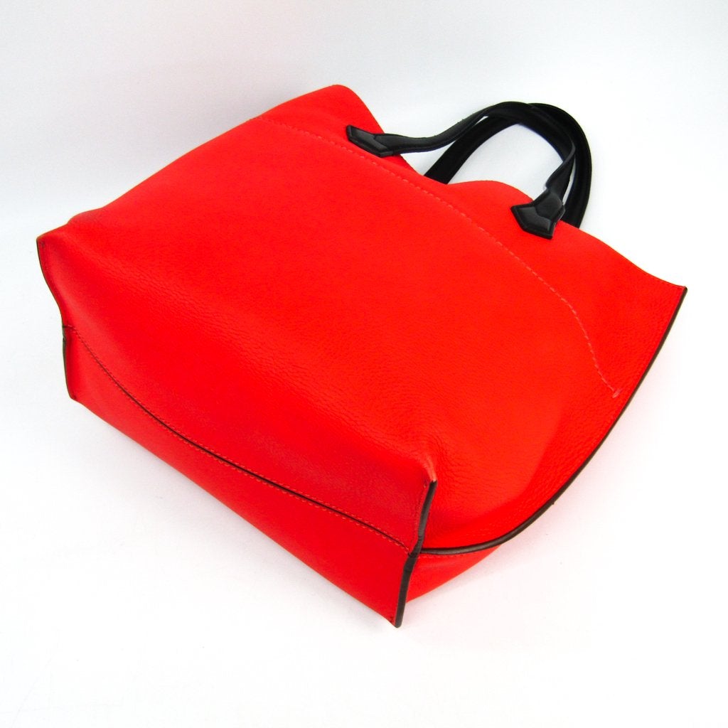 Fendi Red Leather All In Small Shopping Tote ( )