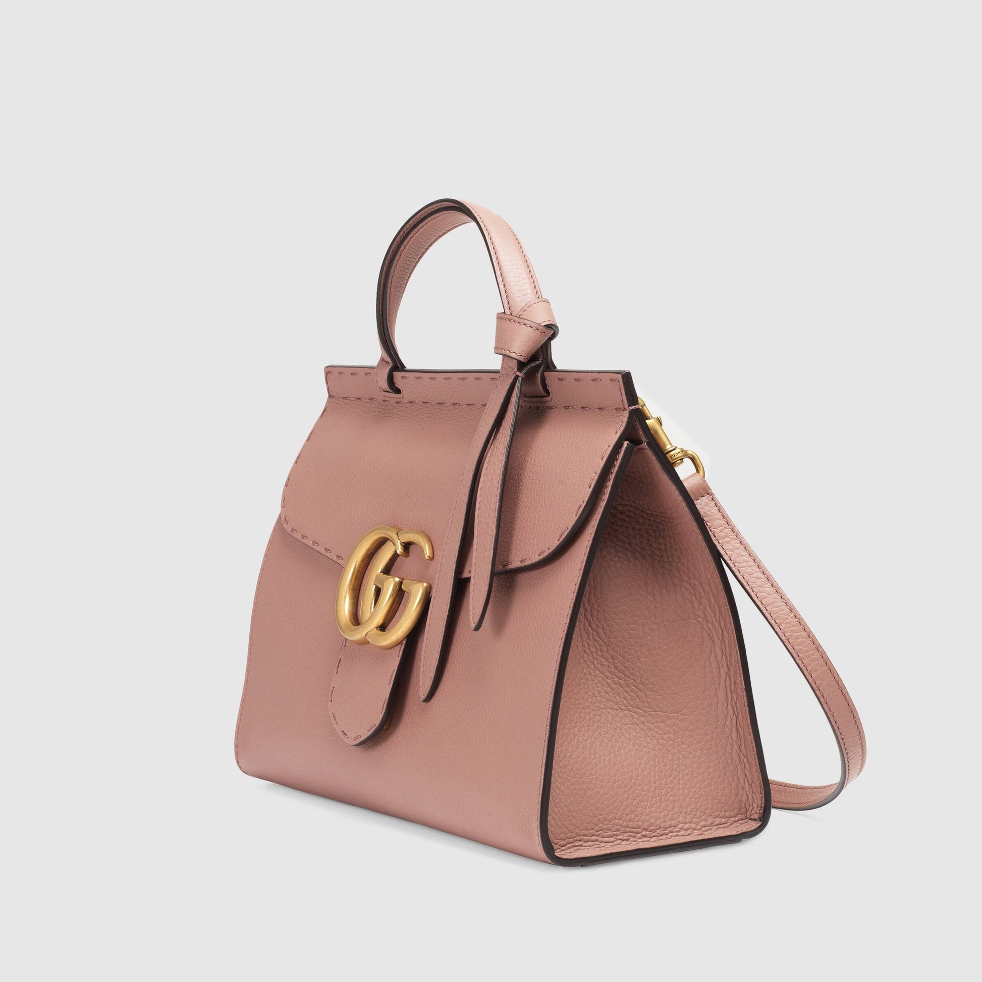 Gucci Monogram Leather Top Handle Crossbody