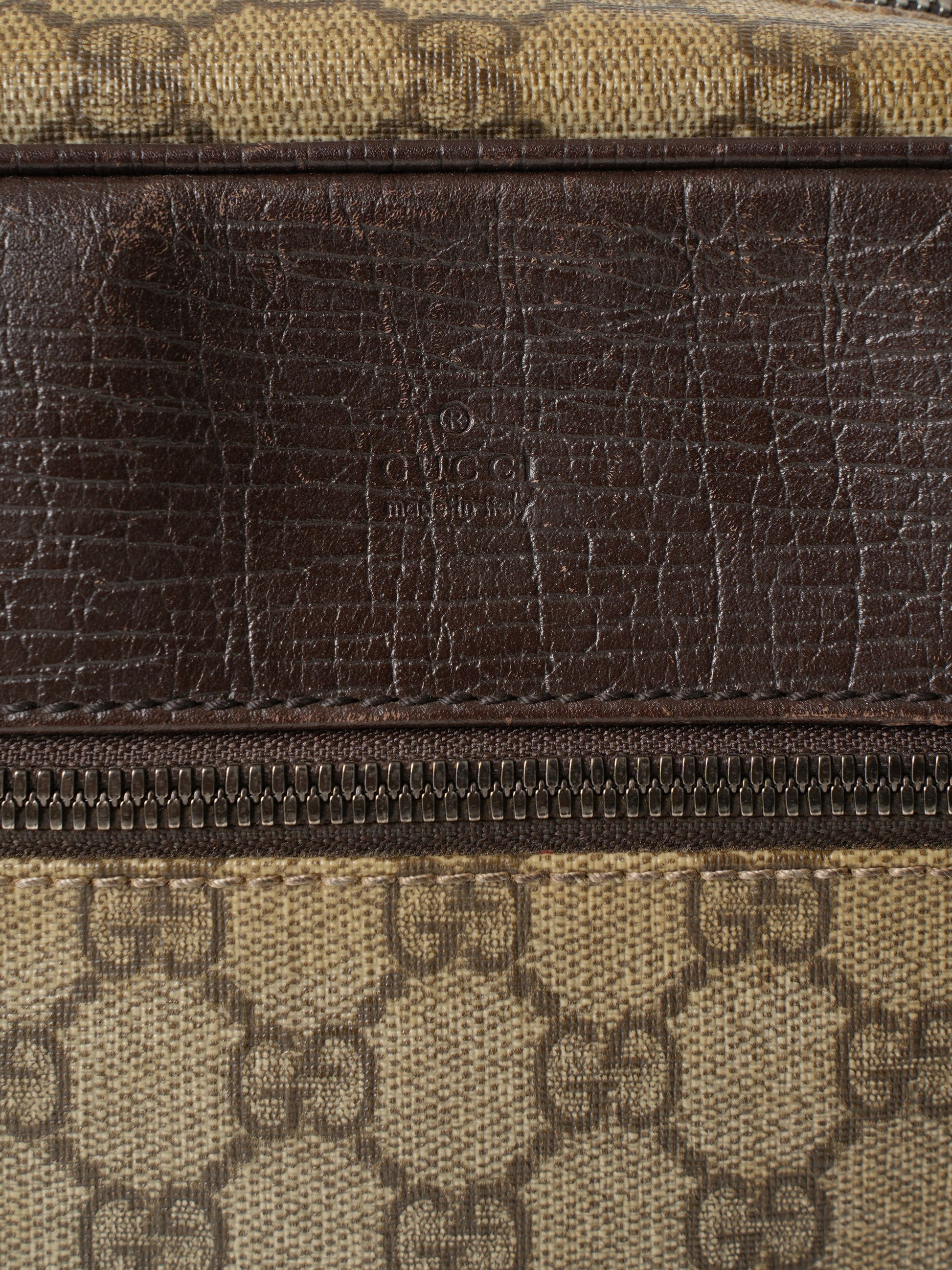 Gucci Lou Monogram Leather Canvas Crossbody