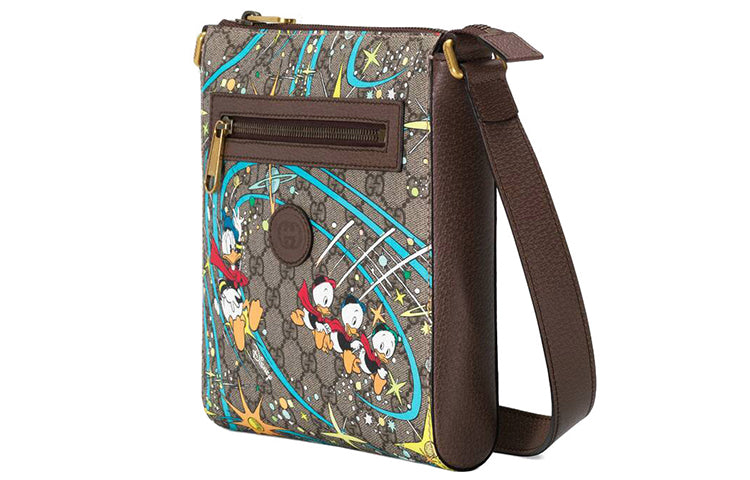 Gucci Leather Canvas Shoulder Bag