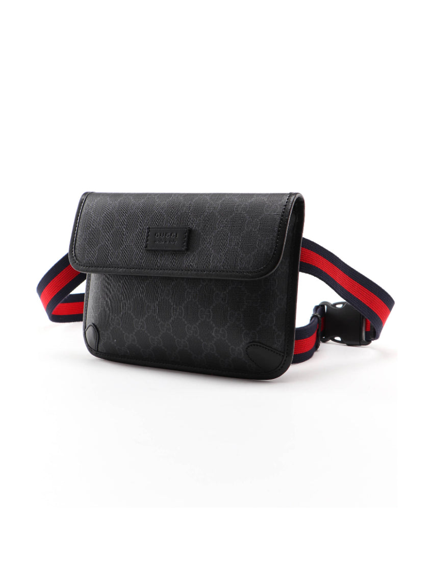 Gucci Leather Canvas Shoulder Bag Style 40