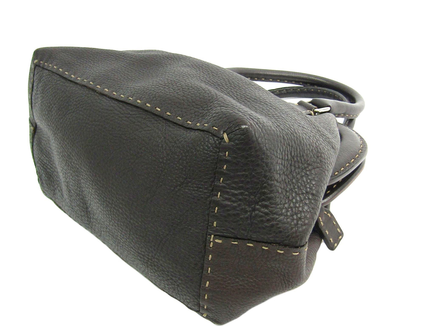 Fendi Gray Calfskin Leather Selleria Frame Doctor Bag ( )