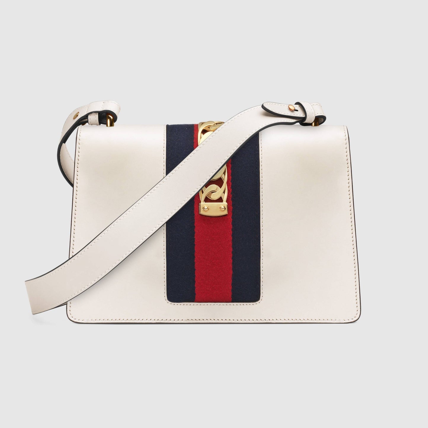 Gucci Monogram Nylon Chain Leather Crossbody
