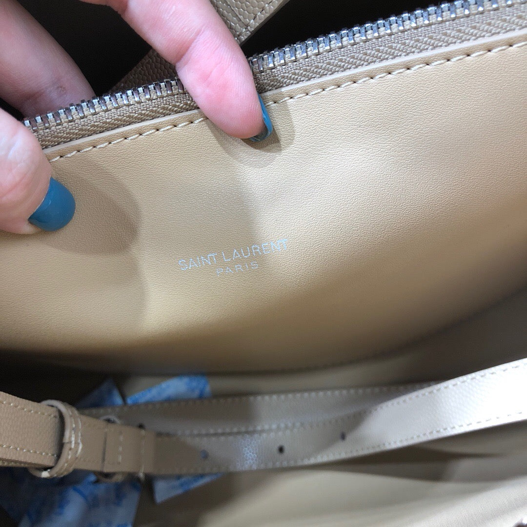 Yves Saint Laurent Sac De Jour Small Dark Beige Luxury Handbag
