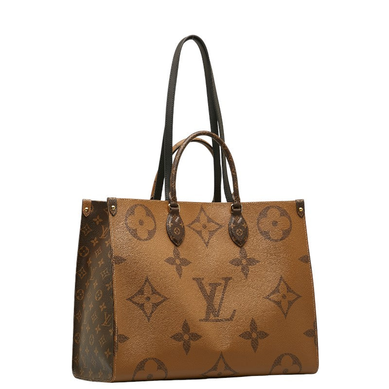 LOUIS VUITTON Louis Vuitton Monogram Giant Reverse Handbags PVC/Leather Brown