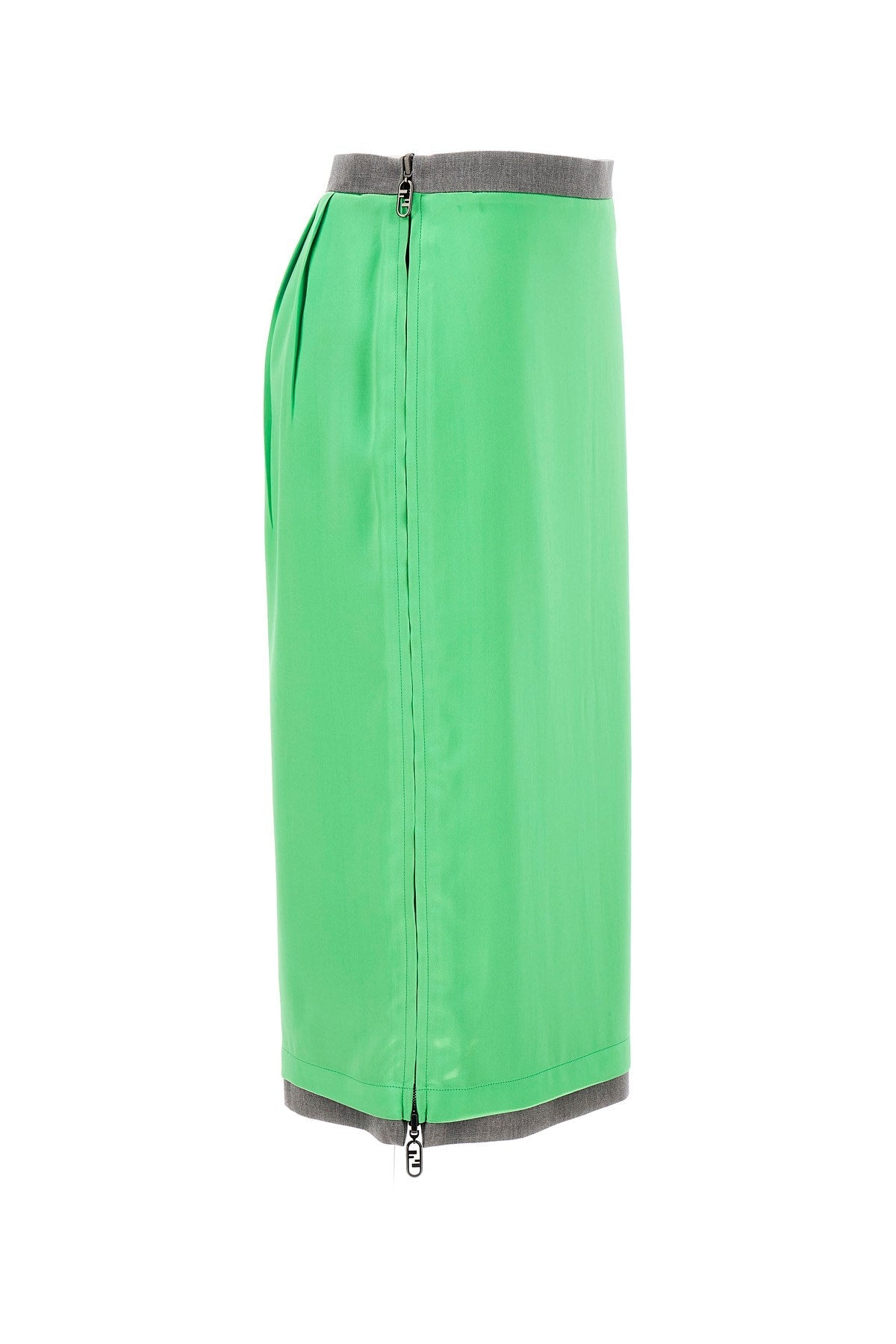 Fendi Women Satin And Gabardine Skirt