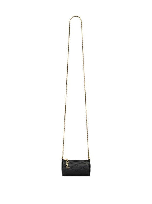 Luxury Saint Laurent Trending 2025 Micro Sade Tube Lambskin Shoulder Bag Black