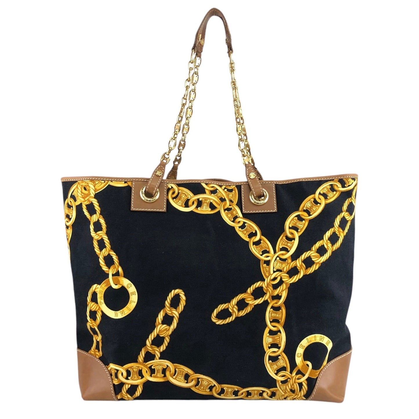 CELINE Chain Shoulder bag Totebag Black vskgie