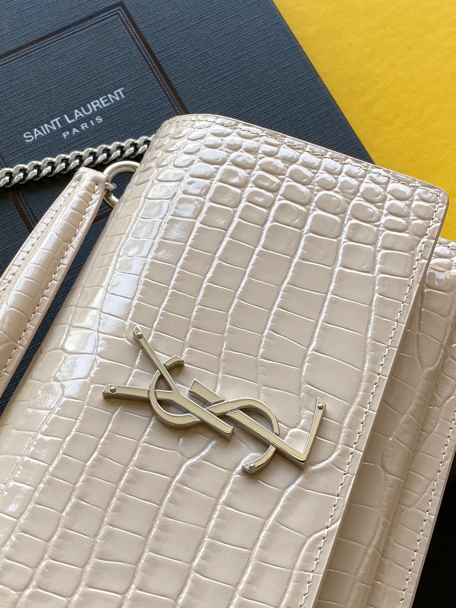 Yves Saint Laurent Sunset Chain Bag With Silver Hardware
