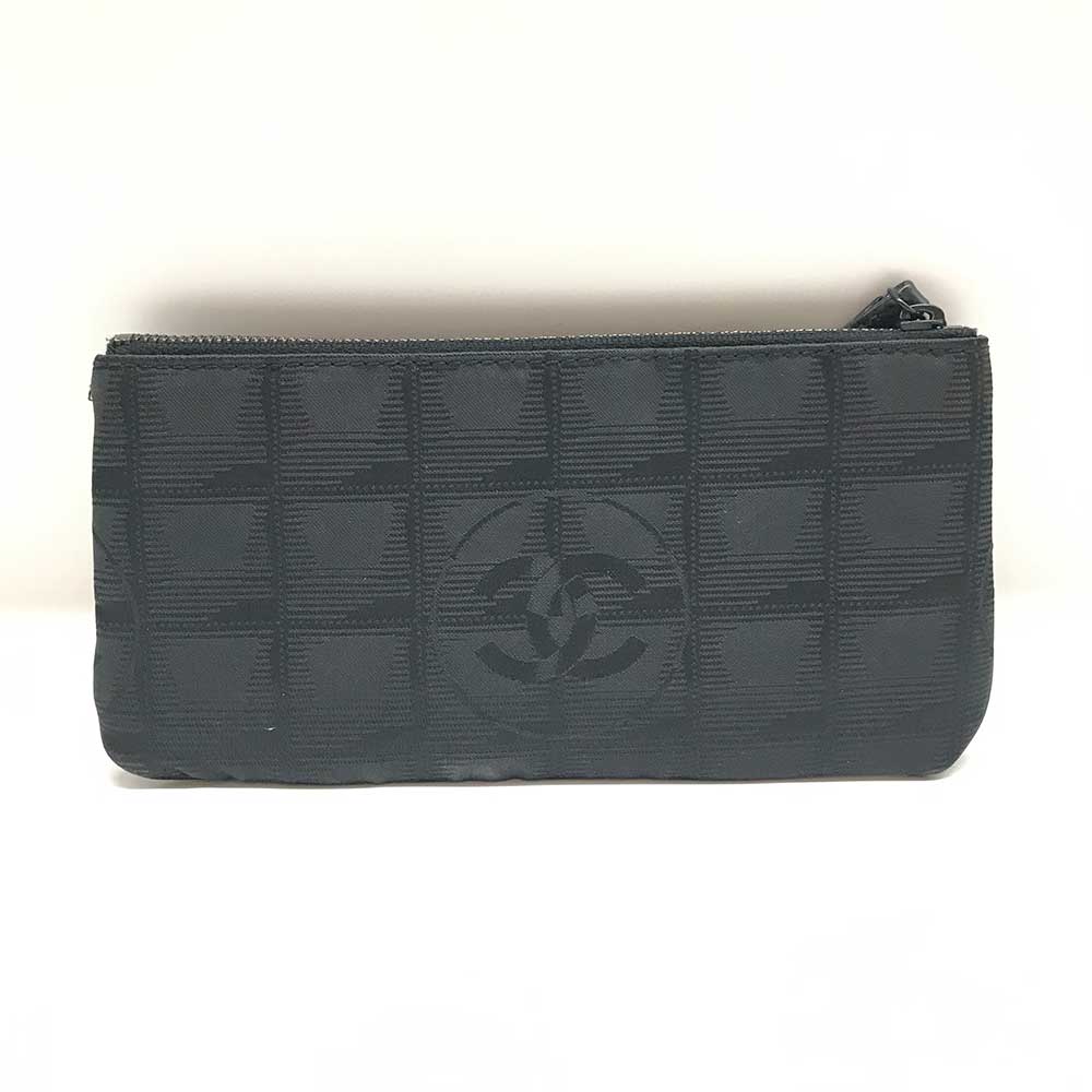 Chanel Nylon Travel Line Pouch Black Classic Flap