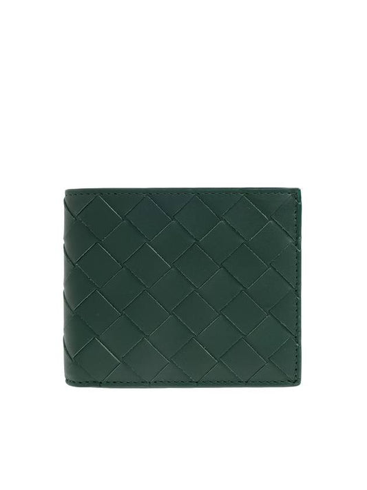 Luxury Bottega Veneta Intrecciato Bifold Half Wallet Green