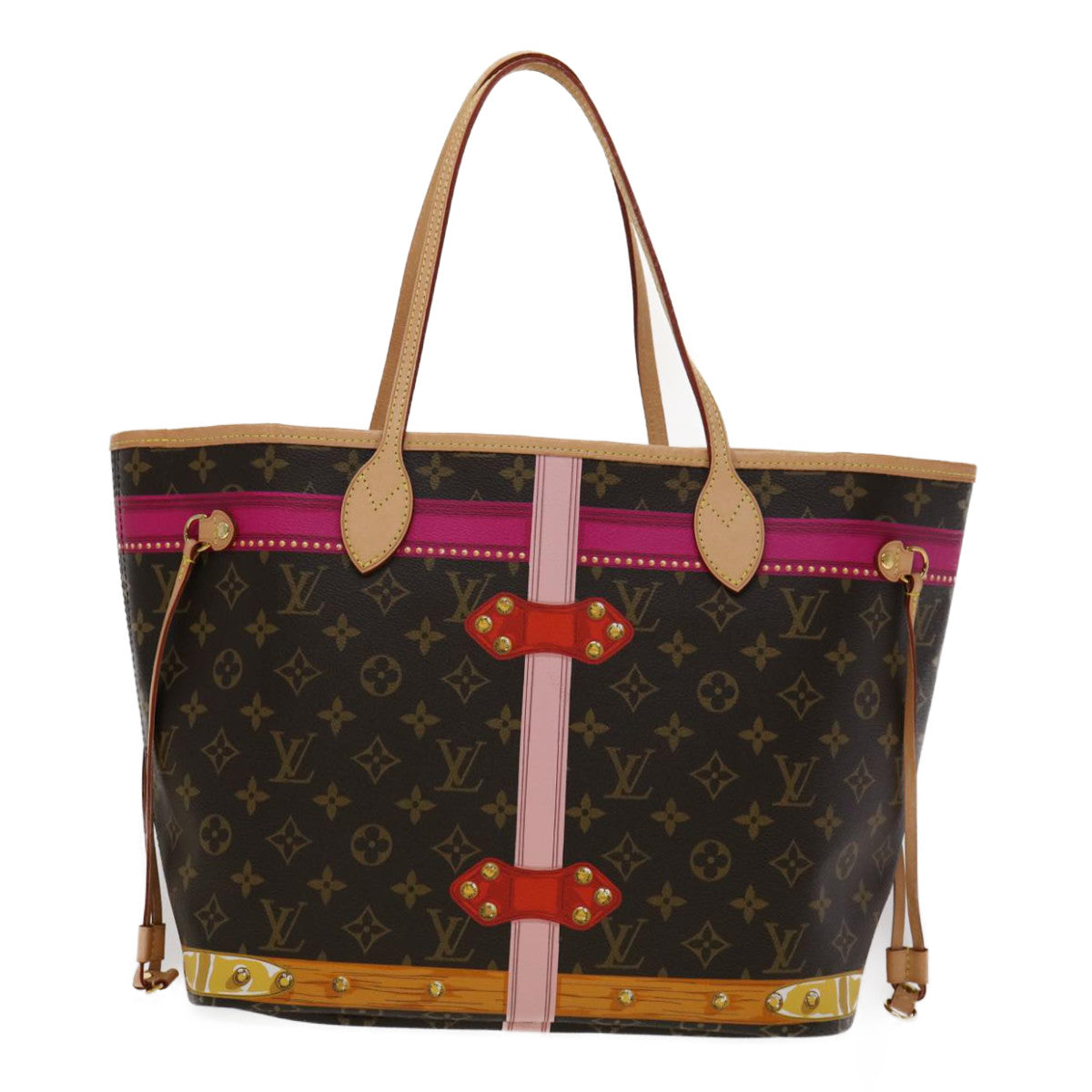 LOUIS VUITTON Monogram Summer Trunk Neverfull MM Tote Bag Auth 30117A