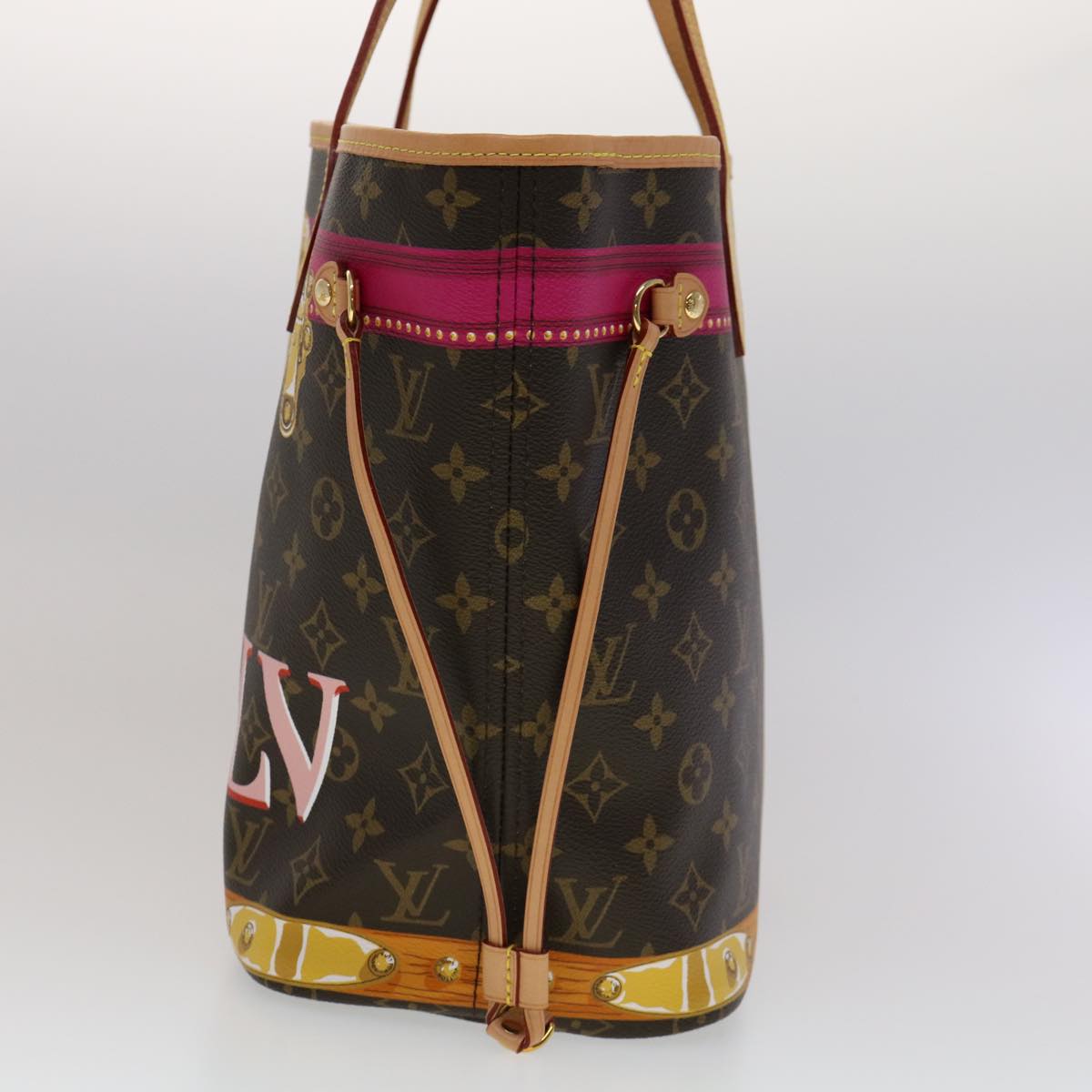 LOUIS VUITTON Monogram Summer Trunk Neverfull MM Tote Bag Auth 30117A