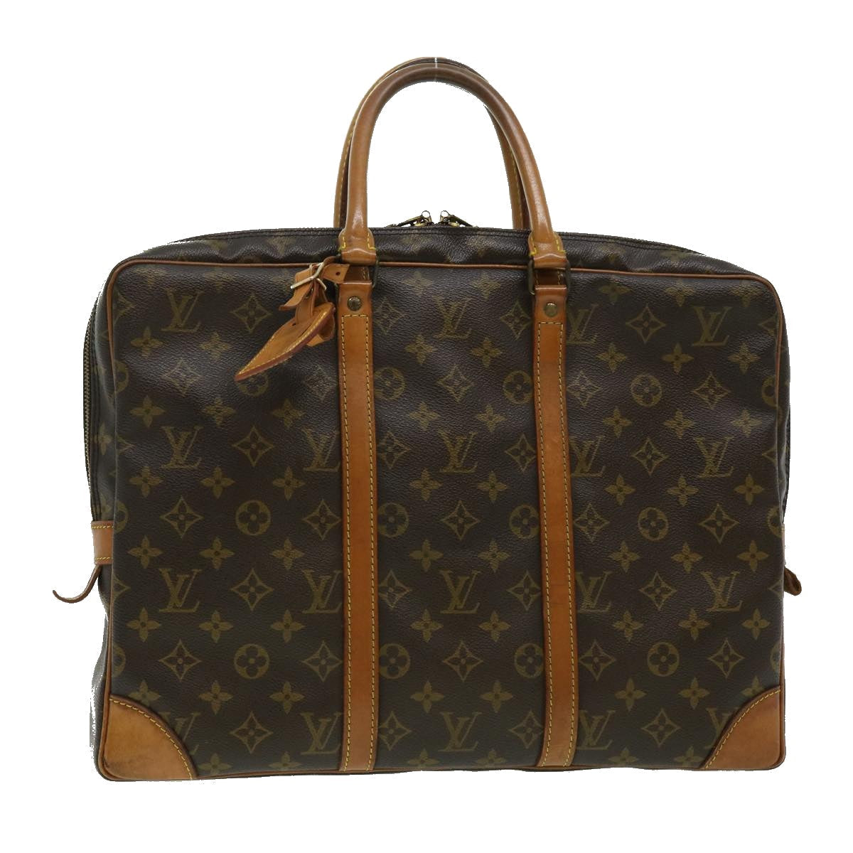 LOUIS VUITTON Monogram Porte Documents Voyage Hand Bag Auth