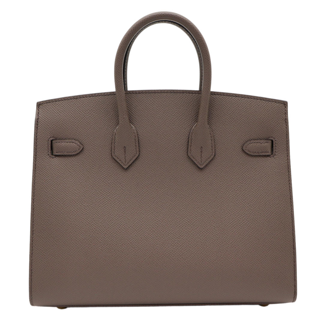 Hermes25cm Birkin Sellier Etain Epsom Leather Gold Hardware