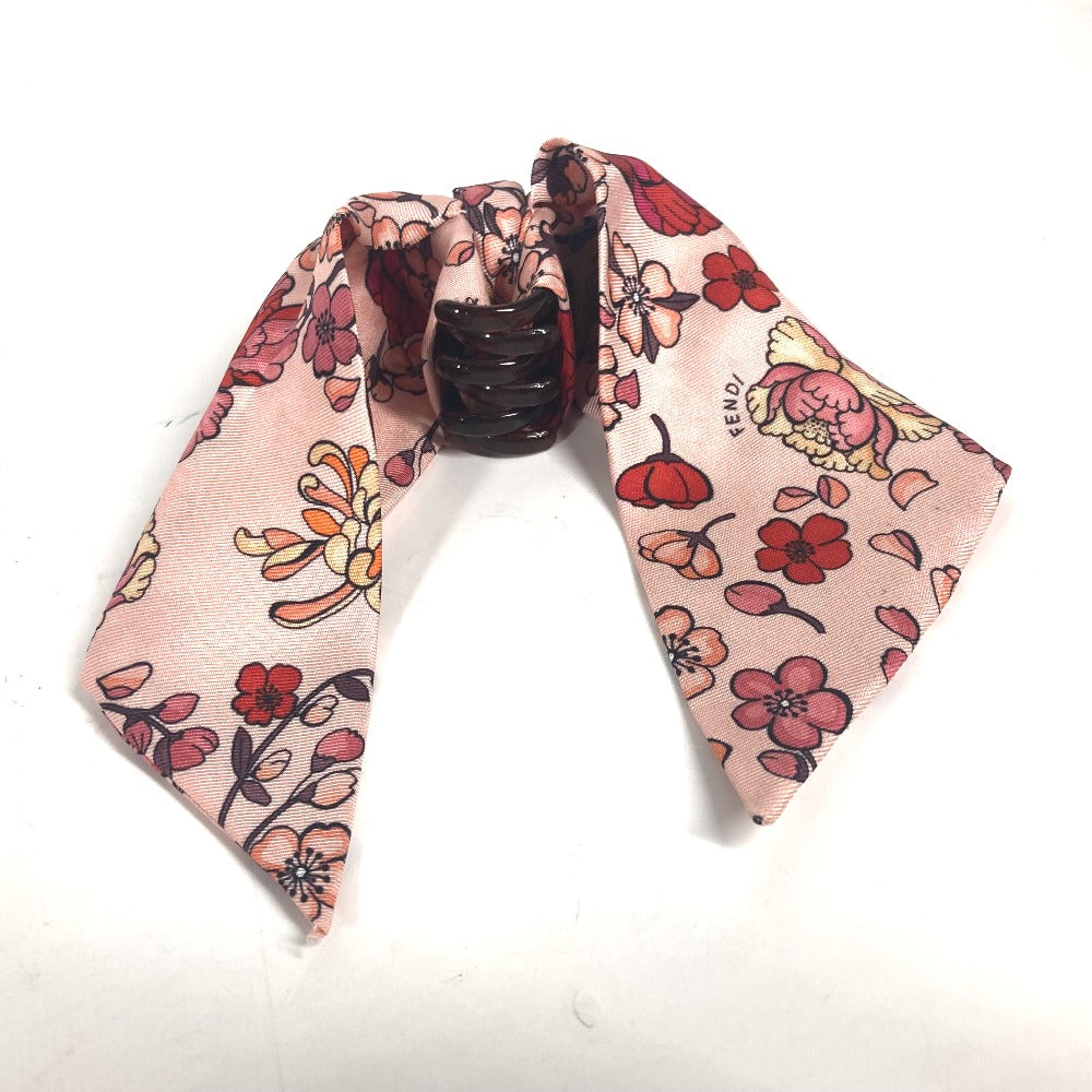 FENDI Valletta silk pink Ribbon Hair Clip Women