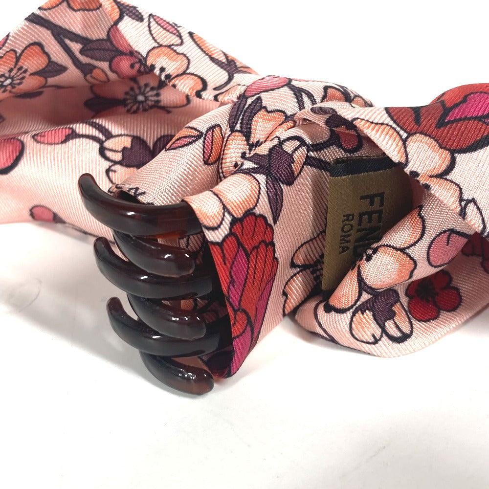 FENDI Valletta silk pink Ribbon Hair Clip Women