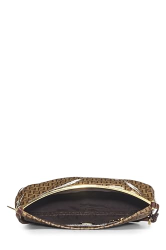 Fendi, Brown Zucchino Vinyl Shoulder Bag Medium, Brown