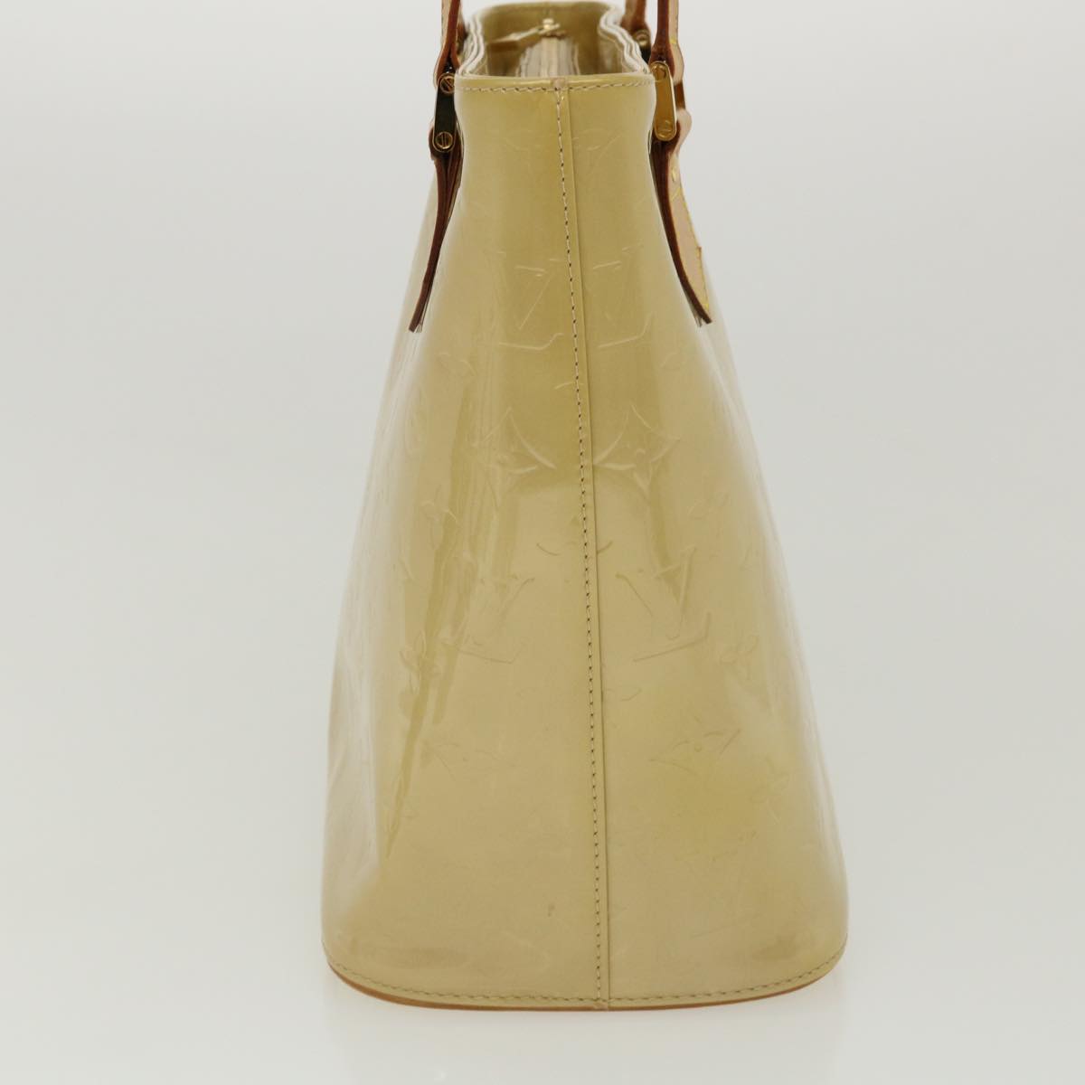 LOUIS VUITTON Monogram Vernis Houston Hand Bag Beige LV Auth