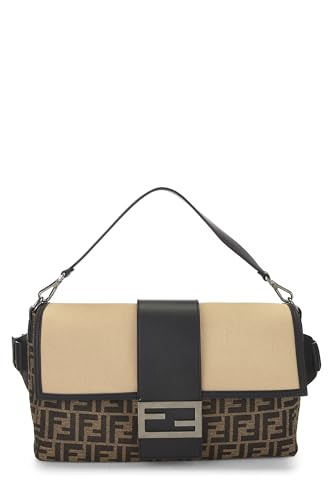 Fendi, Black Zucca Canvas Convertible Belt Bag Large, Black