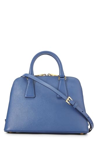Prada, Blue Saffiano Promenade Mini, Blue Luxury Handbag