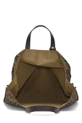 Fendi, Brown Zucca Canvas Vertical Tote Medium, Brown