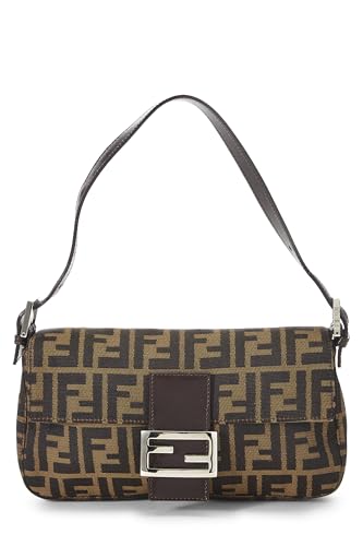 Fendi, Brown Zucca Canvas Baguette, Brown
