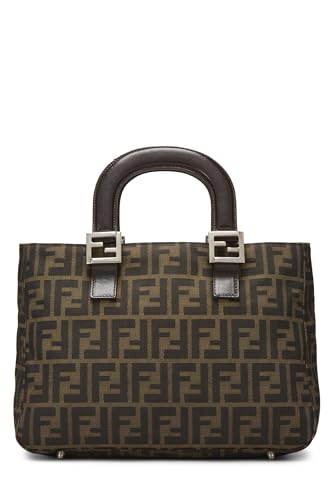 Fendi, Brown Zucca Canvas Handbag Small, Brown