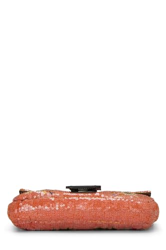 Fendi, Orange Sequin Baguette, Orange